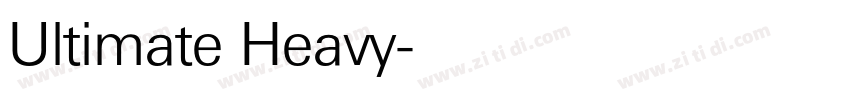 Ultimate Heavy字体转换